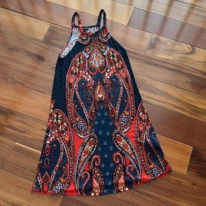 Multicolor High neck formfitting dress